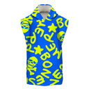 Poncho in microfibra 50POF - Turchese Logo Giallo — telo in microfibra, BONESWIMMER Made in Italy