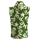 Poncho bimbo in microfibra 49PO - Verde Mil Logo Naturale vista 2 — telo in microfibra, BONESWIMMER Made in Italy