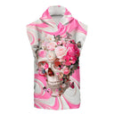 Poncho bimbo in microfibra 44PO - Teschio Rosa — telo in microfibra, BONESWIMMER Made in Italy