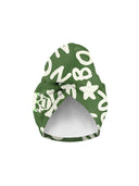 Turbante Sahara - 38S Verde Mil Logo Naturale — telo in microfibra, BONESWIMMER Made in Italy