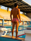 Herren-Trainings-Schwimmshorts UCLA 268UF - Acid Streifen