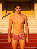 Herren-Trainings-Schwimmshorts UCLA 268UF - Acid Streifen