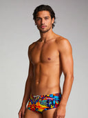 Parigamba uomo da allenamento UCLA 255UF - Blue skull — costume da nuoto uomo, BONESWIMMER Made in Italy