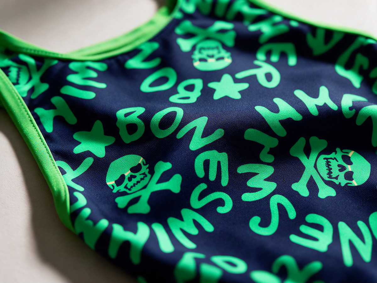 Blau mit Logo in Mint