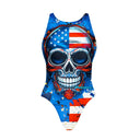 Costume intero bambina da allenamento PINUP 451P - Starskull — costume intero da nuoto, BONESWIMMER Made in Italy