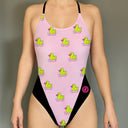 Costume intero donna da mare Alte L026AF - Paperotte, dettaglio indossato