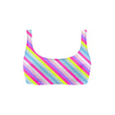 Top bikini donna da mare Hawaii L023HAF - Rigato, vista frontale