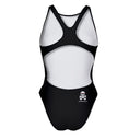 Costume intero bambina da allenamento PINUP 237P - Total Black vista 2 — costume intero da nuoto, BONESWIMMER Made in Italy