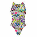 Costume intero bambina da allenamento PINUP 250PF - Teschi Messico — costume intero da nuoto, BONESWIMMER Made in Italy