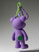 Teddy Psycho Charm - Lilla + Verde vista 2 — portachiavi, BONESWIMMER Made in Italy