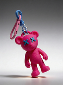 Teddy Psycho Charm - Fucsia + Azzurro — portachiavi, BONESWIMMER Made in Italy