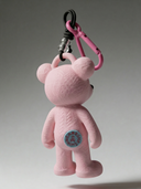 Teddy Psycho Charm - Rosa Chiaro + Nero vista 2 — portachiavi, BONESWIMMER Made in Italy