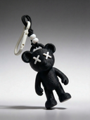 Teddy Psycho Charm - Nero + Bianco — portachiavi, BONESWIMMER Made in Italy