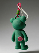 Teddy Psycho Charm - Verdone + Rosa vista 2 — portachiavi, BONESWIMMER Made in Italy