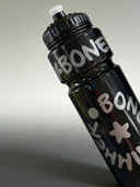 Borraccia Sport 750 ml con Tappo Beccuccio - BONESWIMMER Nera Logo Argento vista 2 — borraccia sport, BONESWIMMER Made in