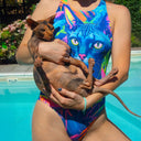 Costume intero donna da allenamento PINUP 488PF - Margô, vista frontale