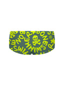 Parigamba uomo da allenamento UCLA 149U - Logo Military + Giallo Fluo vista 3 — costume da nuoto uomo, BONESWIMMER Made in