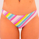 Slip bikini donna da mare Papeete L023PAF - Rigato, vista frontale