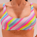 Top bikini donna da mare Hawaii L023HAF - Rigato, vista frontale