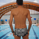 Parigamba uomo da allenamento UCLA 166U - Skel vista 2 — costume da nuoto uomo, BONESWIMMER Made in Italy